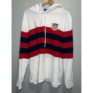 Polo Ralph Lauren Chariots Of Fire Mens XL Lightweight Hoodie Long Sleeve Shirt